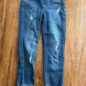 Girls Justice Distressed Blue Jeans 10
